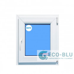 Ventana PVC 500x600 Blanca Oscilobatiente Derecha Vidrio Mate