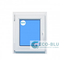 Ventana PVC 500x600 Blanca Oscilobatiente Izquierda Vidrio Mate