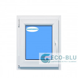 Ventana PVC 500x600 Blanca Oscilobatiente Izquierda Vidrio Transparente