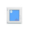 Ventana PVC 600x600 Blanca Oscilobatiente Izquierda Vidrio Mate