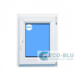 Fenêtre PVC 500x700 oscillo-battant Blanc Droite Verre opaque