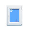 Fenêtre PVC 500x700 oscillo-battant Blanc Droite Verre opaque