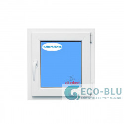 Ventana PVC 900x900 Blanca Oscilobatiente Derecha Vidrio Transparente