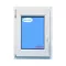 Ventana PVC 800x1000 Blanca Oscilobatiente Izquierda Vidrio Transparente