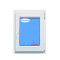 Finestra ad anta ribalta PVC 900x1200 Bianco destra Vetro trasparente
