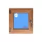 Fenêtre PVC 600x600 oscillo-battant Chêne doré Gauche Verre opaque
