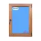 Einflügeliges fenster PVC 800x1000 Goldene Eiche  Drehkipp Rechst Sauberes Glas