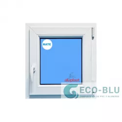 Windows Upvc Tilt and Turn 700x700Single Right White Glass Frosted