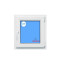 Fenêtre PVC 600x600 oscillo-battant Blanc Droite Verre opaque