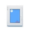 Fenêtre PVC 500x700 oscillo-battant Blanc Gauche Verre opaque