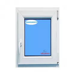 Ventana PVC 800x1000 Blanca Oscilobatiente Derecha Vidrio Transparente