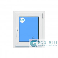 Ventana PVC 600x700 Blanca Oscilobatiente Derecha Vidrio Mate