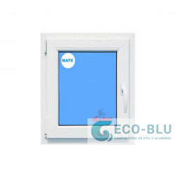 Ventana PVC 600x700 Blanca Oscilobatiente Izquierda Vidrio Mate