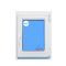 Ventana PVC 500x800 Blanca Oscilobatiente Derecha Vidrio Mate
