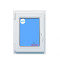Ventana PVC 500x800 Blanca Oscilobatiente Izquierda Vidrio Mate
