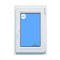 Ventana PVC 500x1000 Blanca Oscilobatiente Derecha Vidrio Mate