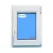 Ventana PVC 700x1000 Blanca Oscilobatiente Derecha Vidrio Transparente