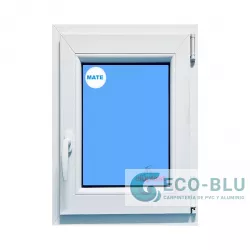 Ventana PVC 800x1000 Blanca Oscilobatiente Derecha Vidrio Mate