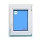 Einflügeliges fenster PVC 800x1000 Weiss Drehkipp Rechst Gefrorenes Glas