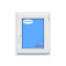 Ventana PVC 600x800 Blanca Oscilobatiente derecha Vidrio Transparente