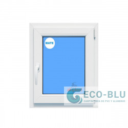Ventana PVC 600x800 Blanca Oscilobatiente derecha Vidrio Mate