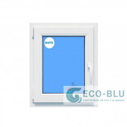 Ventana PVC 600x800 Blanca Oscilobatiente Izquierda Vidrio Mate