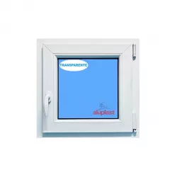 Windows Upvc Tilt and Turn 500X500 Single Right White Glass Clear