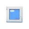 Ventana PVC 500x500 Blanca Oscilobatiente Izquierda Vidrio Transparente
