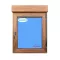 Fenêtre PVC 800x1155 oscillo-battant Chêne doré Droite avec Volet roulant Verre Transparent