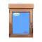 Fenêtre PVC 800x1155 oscillo-battant Chêne doré Gauche avec Volet roulant Verre Transparent