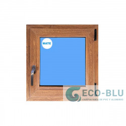 Windows Upvc Tilt and Turn 500X500 Single Right Golden Oak Glass Frosted