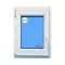 Ventana PVC 600x1000 Blanca Oscilobatiente Izquierda Vidrio Mate