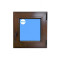 Windows Upvc Tilt and Turn 500X500 Single Right Walnut Glass Frosted