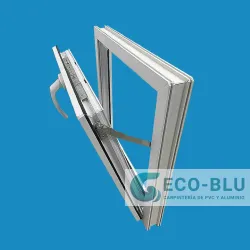 Ventana PVC 500x500 Blanca Oscilante Vidrio Mate