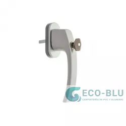 Manivela de aluminio para ventanas de PVC con llave