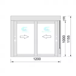 Sliding Window Pvc 1200x1155 Golden Oak Glass Clear with Roller shutters