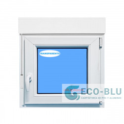 Einflügeliges fenster PVC 1190x1245 Weiss Drehkipp Rechts  Sauberes Glas von Vorbaurollläden