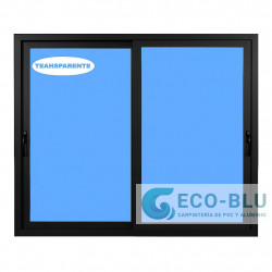 Porte coulissante  Pvc 2800x2400 Noir Transparent de sécurité