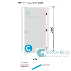 Puerta modelo VALENCIA  Serie 85  Derecha OUTLET