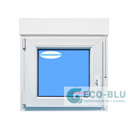 Einflügeliges fenster PVC 1190x1245 Weiss Drehkipp links Sauberes Glas von Vorbaurollläden