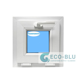 Ventana PVC Oscilante 400X400 Blanca Vidrio Transparente