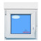 Ventana PVC 1140X1420 Blanca Oscilobatiente Izquierda con Persiana Vidrio Transparente