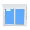 Schiebefenster PVC 1000x1155 Weiss Sauberes Glas von Vorbaurollläden