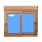 Fenêtre coulissante Pvc 1200x1155 Chêne doré avec Volet roulant Verre Transparent