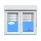 Finestra ad anta ribalta PVC 1400x1155 Bianco Vetro Trasparente con Tapparella