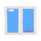 Fenêtre PVC oscillo-battant 1000X1200 2 Vantaux Blanc Transparent