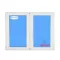 Zweiflügelige fenster PVC 1200x1000 Weiss Drehkipp Sauberes Glas