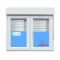 Windows Pvc Tilt and Turn 1200x1155 Double White Glass Clear with Roller shutters