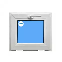 Ventana PVC 600x500 Blanca Oscilante Vidrio Mate