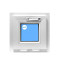 Kippfenster PVC 400x400 Weiss Gefrorenes Glas Versteckte Kurbel